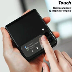 Whitestone Dome 2 Pack EZ Glass Front Screen Protector + Hinge Cover Film - For Samsung Galaxy Z Flip4 -OtterBox Store d 477