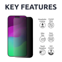Olixar Privacy Tempered Glass Screen Protector - For IPhone 15 Pro 11 Olixar Privacy Tempered Glass Screen Protector - For IPhone 15 Pro -OtterBox Store d 577