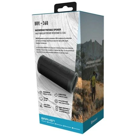 Braven Stryde 360 Portable Waterproof Wireless Speaker - Black 7 Braven Stryde 360 Portable Waterproof Wireless Speaker - Black - Image 5