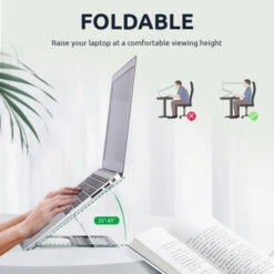 Olixar Adjustable Laptop Stand Mount With Ventilation - Silver -OtterBox Store e 106