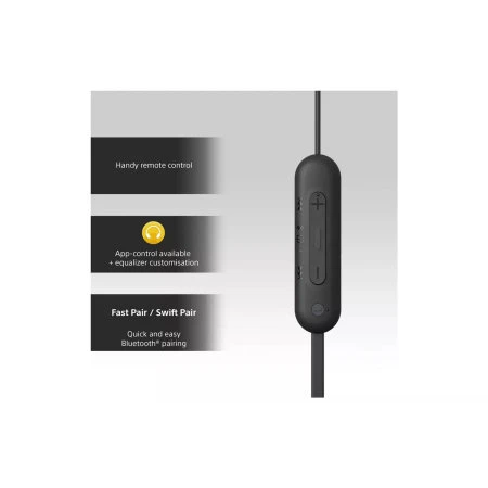 Official Sony WI C100 In-Ear Wireless Headphones - Black 8 Official Sony WI C100 In-Ear Wireless Headphones - Black - Image 6