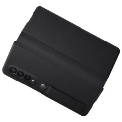 Official Samsung Galaxy Z Fold 3 Leather Flip Cover Case - Black -OtterBox Store e 218