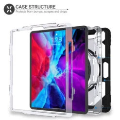 Olixar IPad Pro 12.9" 2020 4th Gen. Tough Armour Case - Clear Black -OtterBox Store e 228