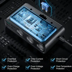 Joyroom 9 In 1 154W Car Charger With Power Delivery And 1m Cable - Black -OtterBox Store f 11